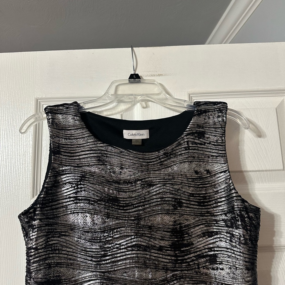 Calvin Klein Metallic Lame’ Dressy Tank Top - Picture 2 of 12